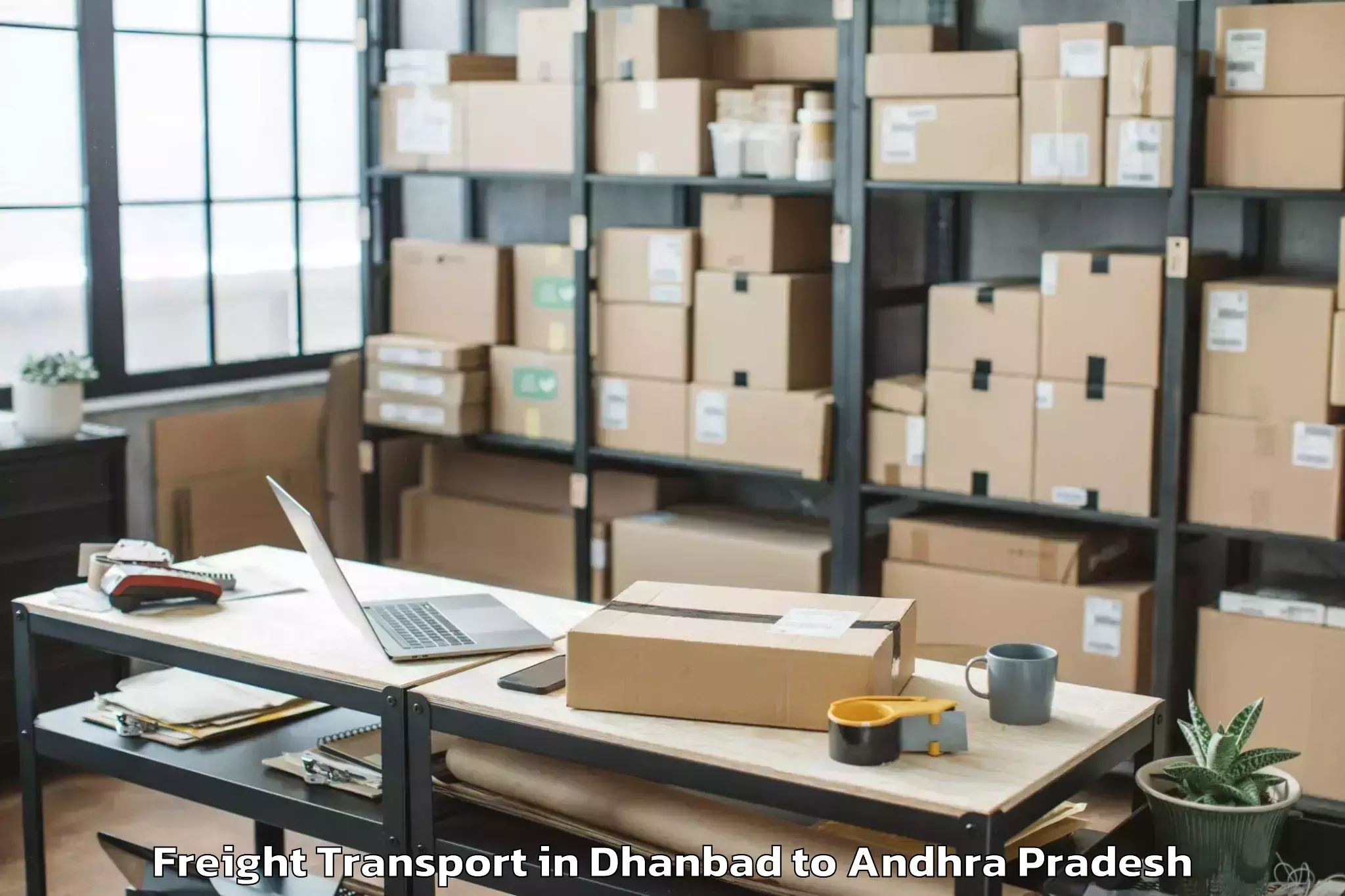 Book Dhanbad to Vadlapudi Freight Transport